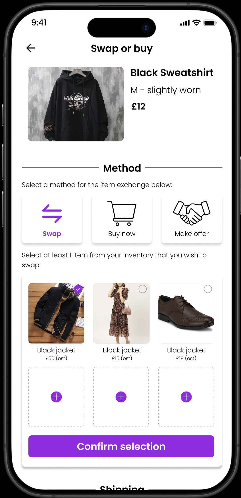 Swopsee app preview
